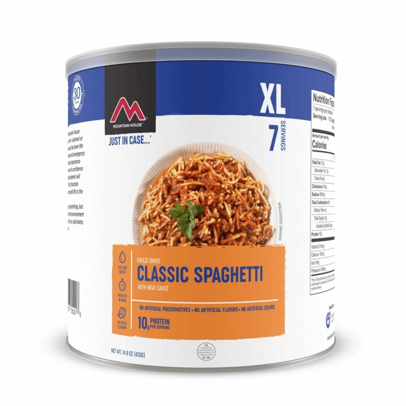 (6 Cans Pack) Mountain House Spaghetti with Meat Sauce #10 Can Emergency Camping Food a - Image 3