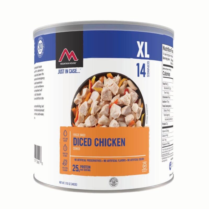 (6 Cans Pack) Mountain House Diced Chicken Freeze Dried Food for Camping and Hiking, Emergency Food, Long Term Storage Food for Backpacking- #10 Can a - Image 5