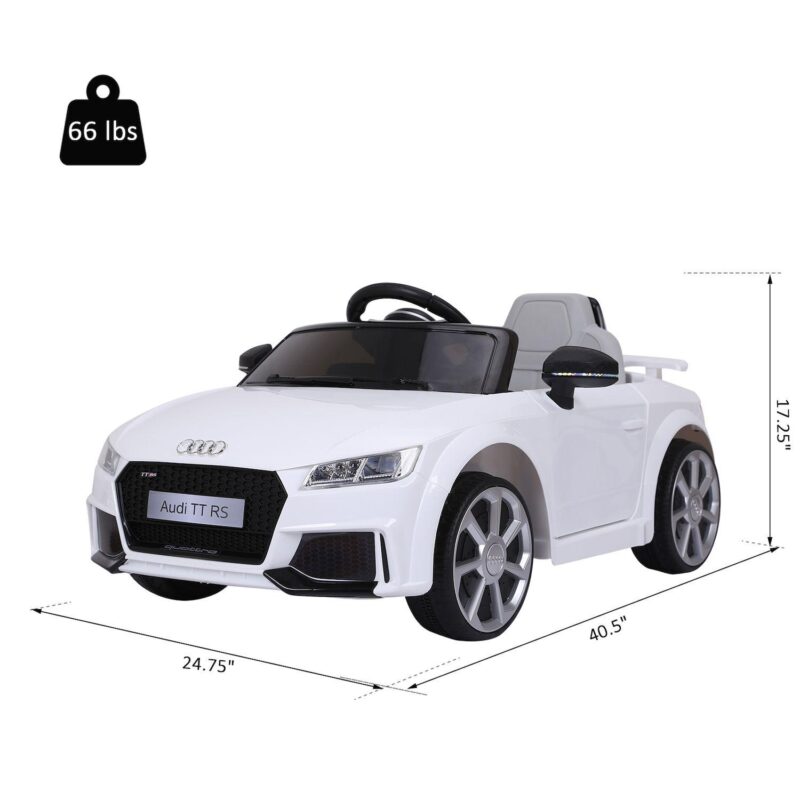 6v Audi Tt Rs Kid Electric Sports Car Ride On Vehicle Remote Control, Yellow - Image 3