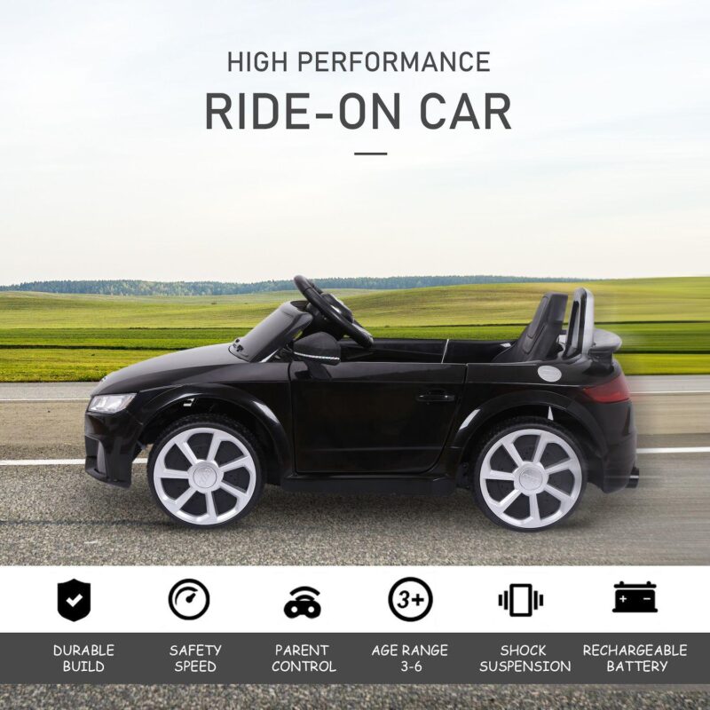 6v Audi Tt Rs Kid Electric Sports Car Ride On Vehicle Remote Control, Yellow - Image 4