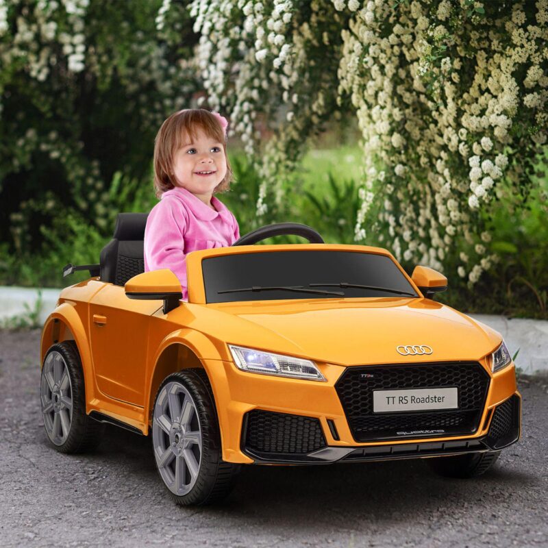 6v Audi Tt Rs Kid Electric Sports Car Ride On Vehicle Remote Control, Yellow - Image 2