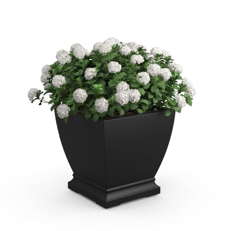 Acadia 20a x 20a x 20a Square Black Self-Watering Polyethylene Planter - Image 2