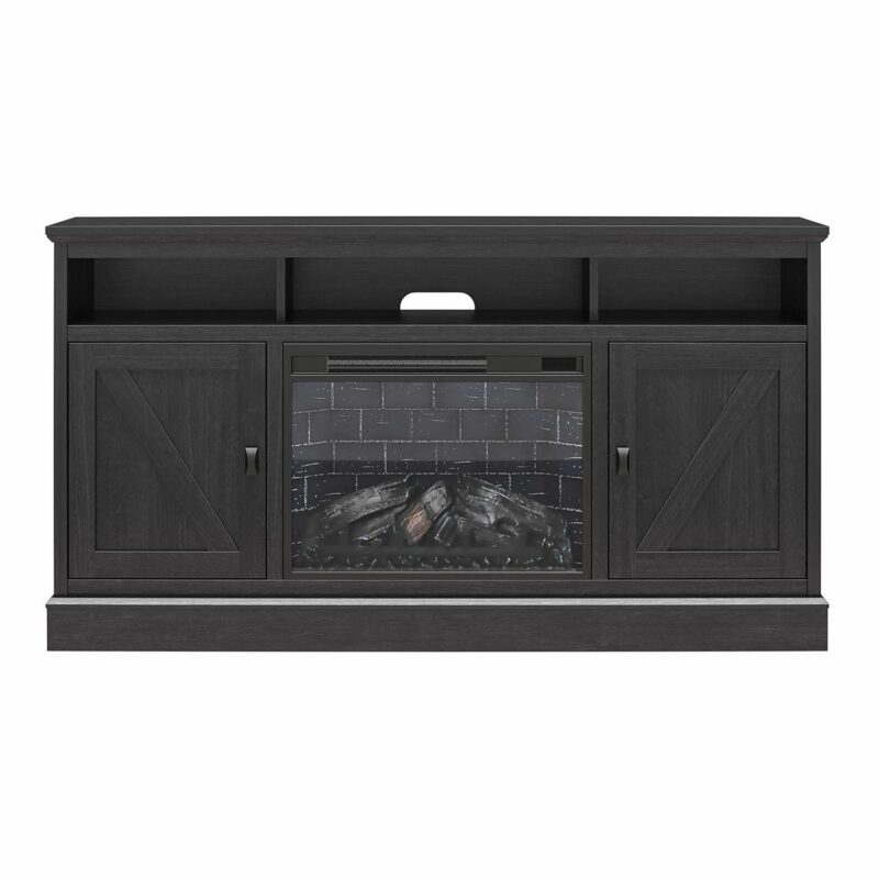 Ameriwood Home Ashton Lane Electric Fireplace TV Stand for TVs up to 65 , Black Oak - Image 20