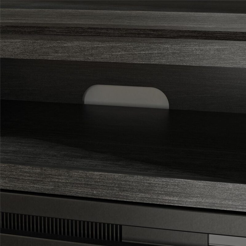 Ameriwood Home Ashton Lane Electric Fireplace TV Stand for TVs up to 65 , Black Oak - Image 30
