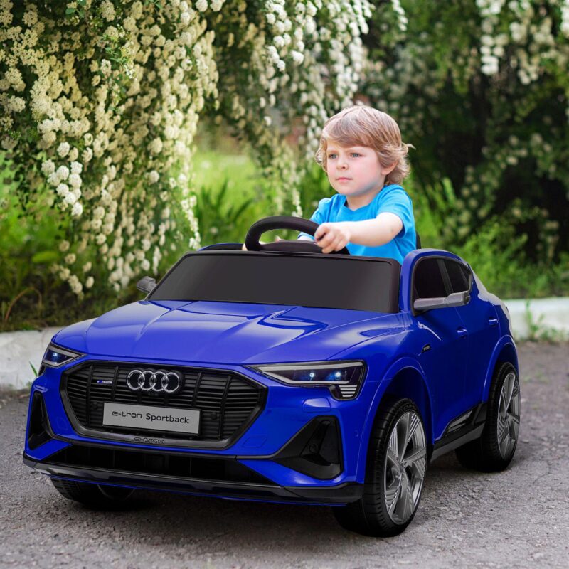 Aosom 12v Kids Electric Ride On Car, Licensed Audi E-tron With Seat, Remote - Image 3