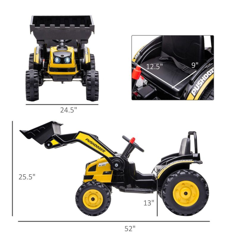 Aosom 6v Kids Electric Construction Vehicle With Adjustable Bucket - Image 4
