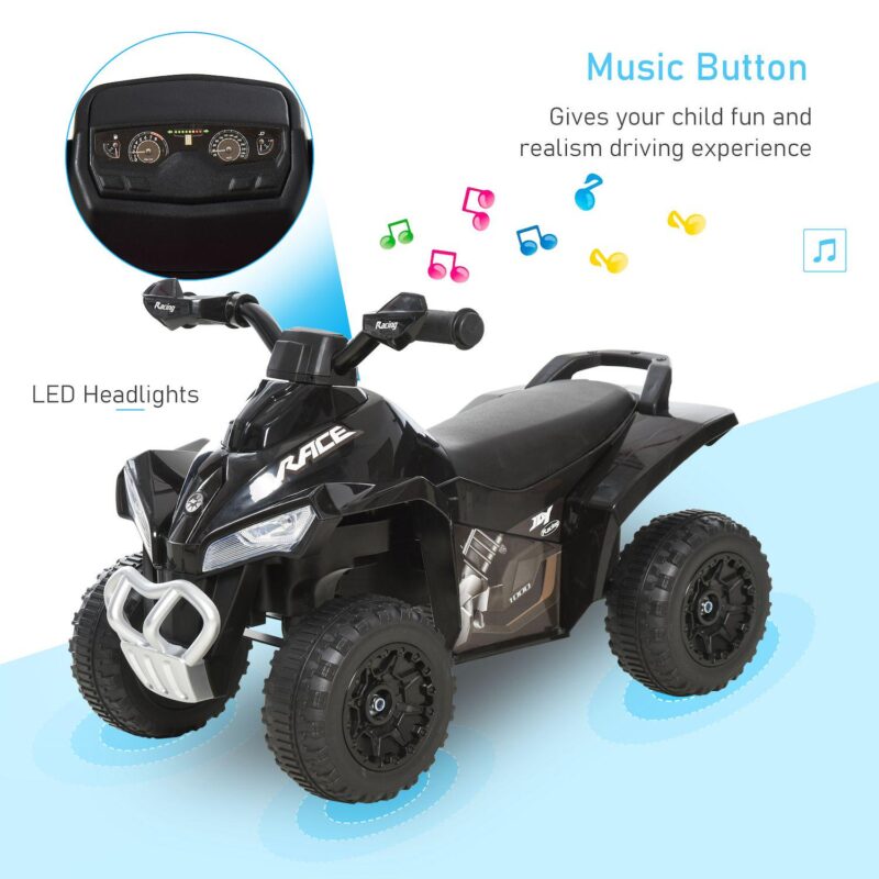Aosom No Power Kids Ride On Push Car, W/ Music, Lights For 1.5-3 - Image 4