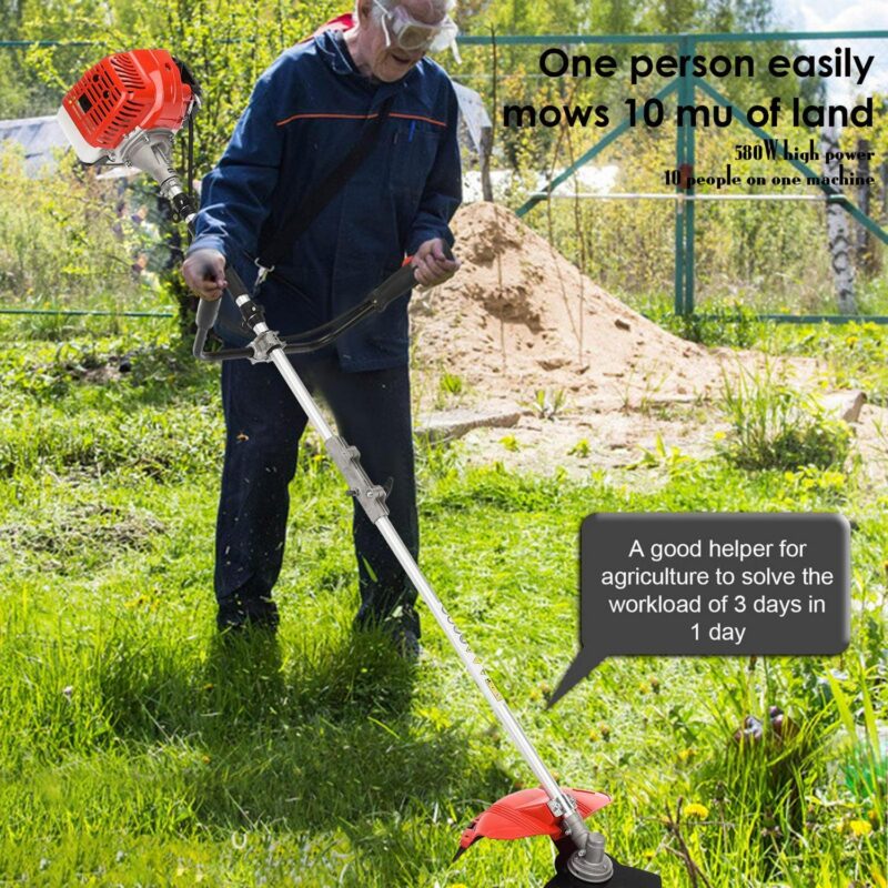 Aqyh 52cc Weed Wacker Gas Powered, 2 in 1 String Trimmer/Edger with Brush Cutter, Extension Rod Included - Image 7