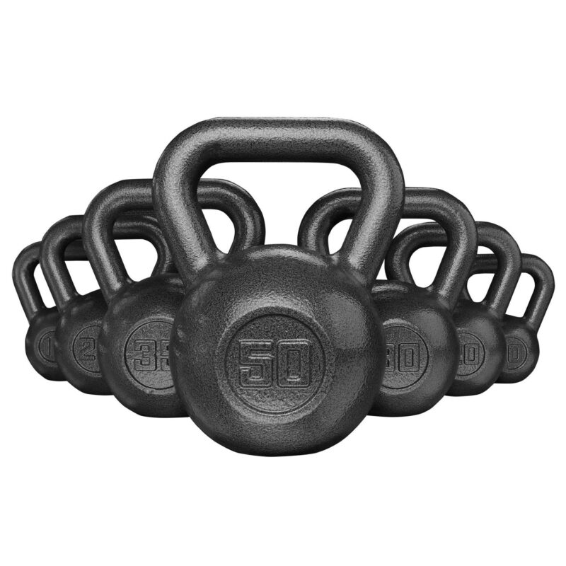 Athletic Works 30lb Kettlebell, Casting Iron, Durable Hammertone Finish, Black - Image 10