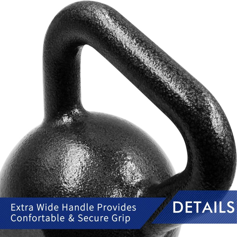 Athletic Works 30lb Kettlebell, Casting Iron, Durable Hammertone Finish, Black - Image 6
