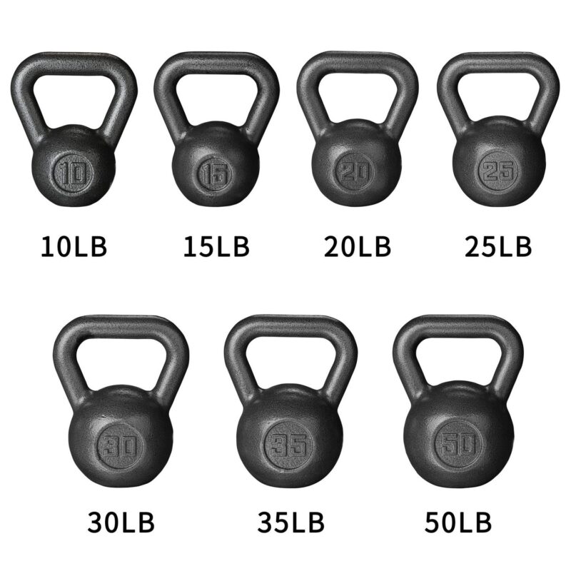 Athletic Works 30lb Kettlebell, Casting Iron, Durable Hammertone Finish, Black - Image 3