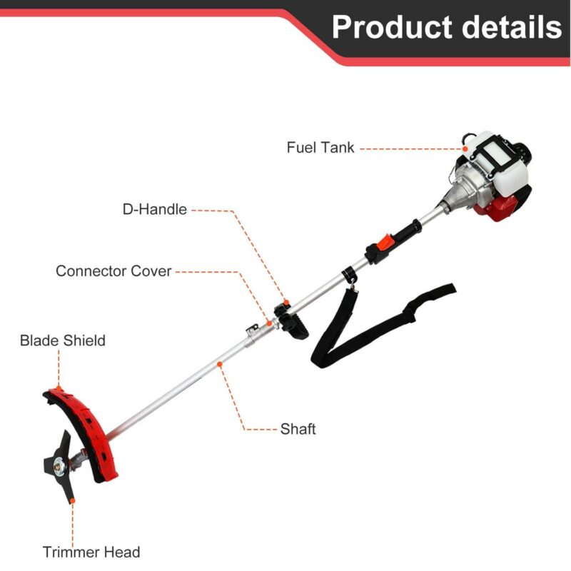 BAOKALER 2-IN-1 String Trimmer Gas Powered, 31CC 4-Cycle Multi-Functional Trimming Tools - Image 2