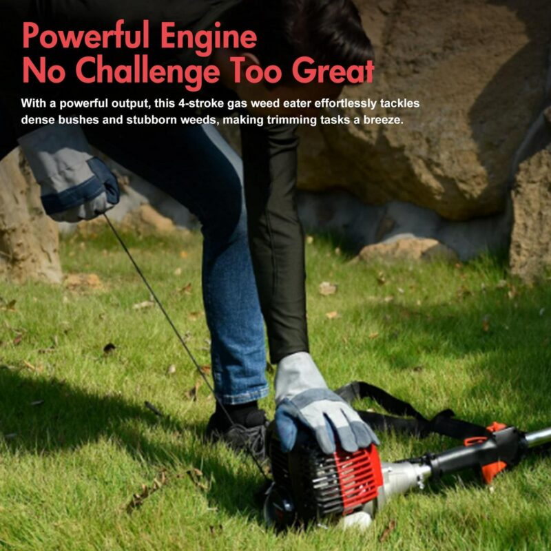 BAOKALER 31cc Gas Weed Wacker, 3 in 1 Weed Eater Gas Powered, Brush Cutter and Gas String Trimmer 4-Cycle Extreme Duty - Image 8