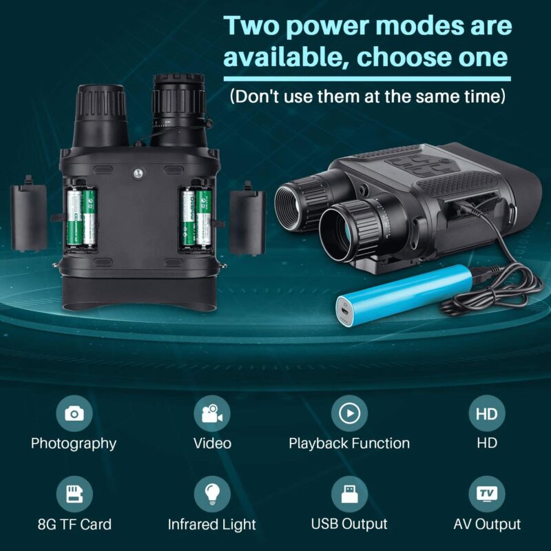 BEBANG 7X31 Night Vision Binoculars, HD Digital Infrared Night Vision Goggles, 1.67lb, 1300ft/400mm Night Vision and Day Range - Image 6