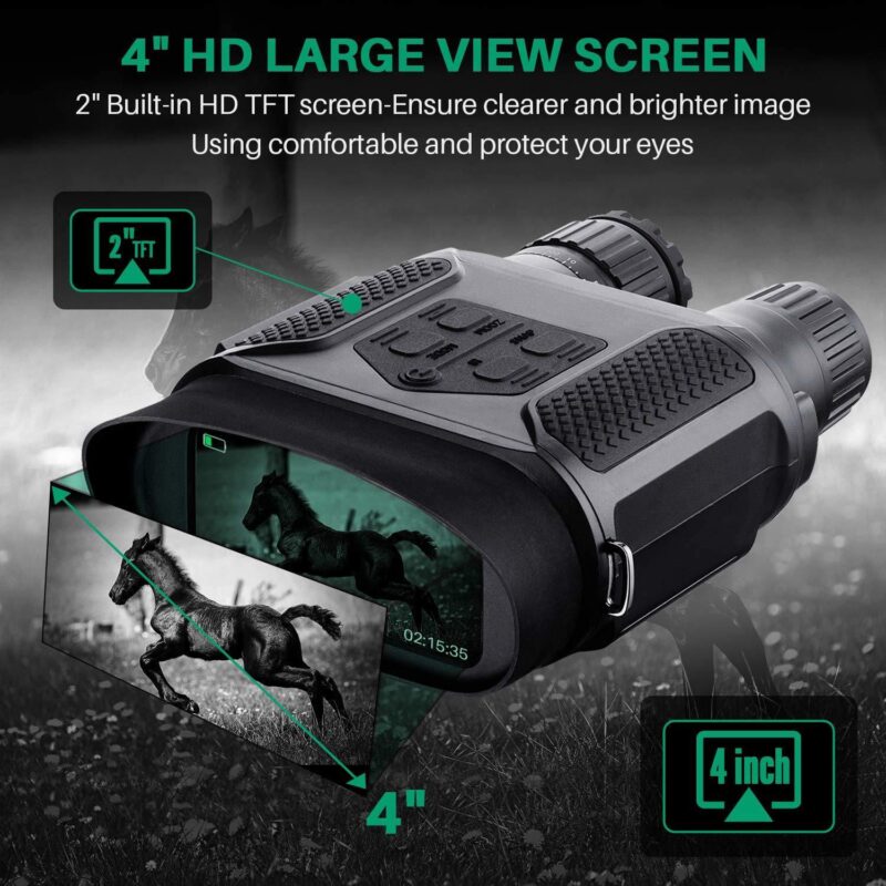 BEBANG 7X31 Night Vision Binoculars, HD Digital Infrared Night Vision Goggles, 1.67lb, 1300ft/400mm Night Vision and Day Range - Image 8