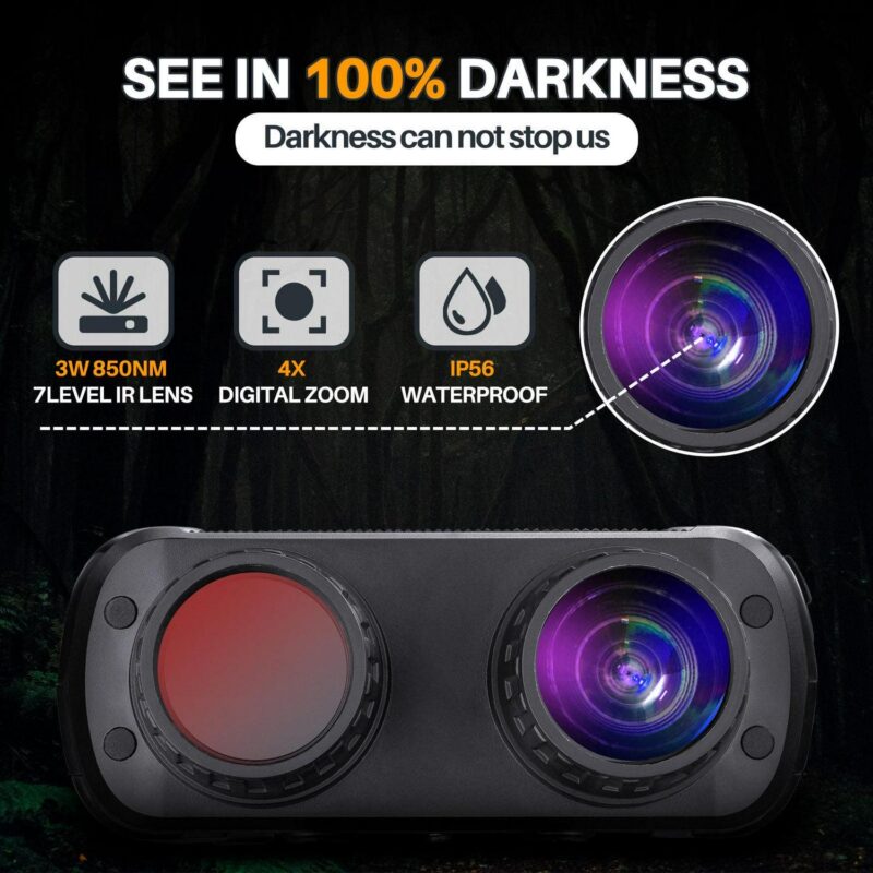 BEBANG Night Vision Binoculars, Infrared Night Vision Goggles with HD Video and Photo Modes, 32GB Card, Viewing from 984ft/300m - Image 6