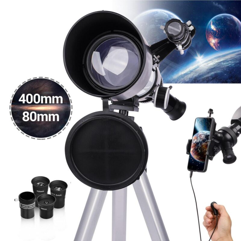 BEBANG Telescope for Adults Astronomy, 80mm Aperture Astronomical Telescope, 3 Rotatable Eyepieces Refractor Telescope with Tripod - Image 11