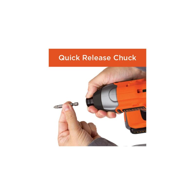 BLACK+DECKER 20-Volt MAX* Lithium-Ion Cordless Impact Driver, BDCI20C - Image 7