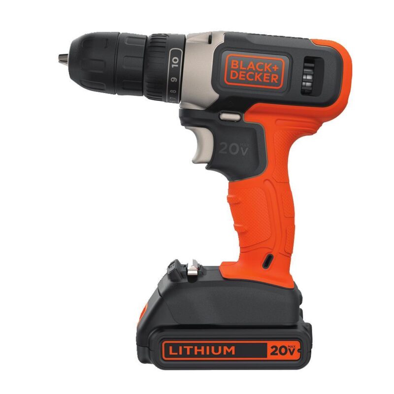 BLACK+DECKER 20-Volt MAX Lithium Cordless Drill, BCD702C1 - Image 2