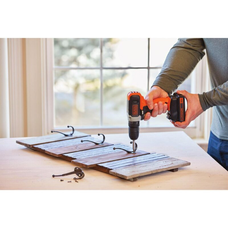 BLACK+DECKER 20-Volt MAX Lithium Cordless Drill, BCD702C1 - Image 8