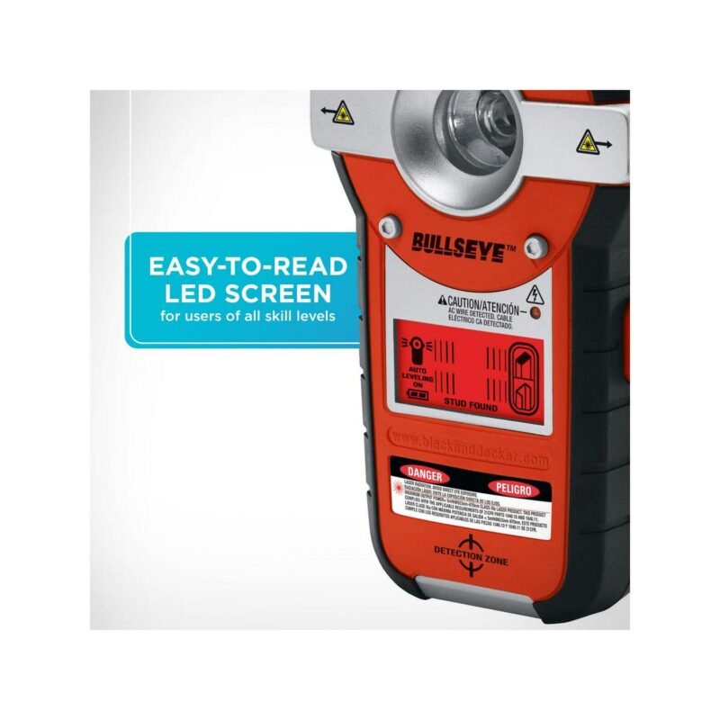 BLACK+DECKER BullsEye Auto-Leveling Laser with Stud Sensor, BDL190S - Image 6