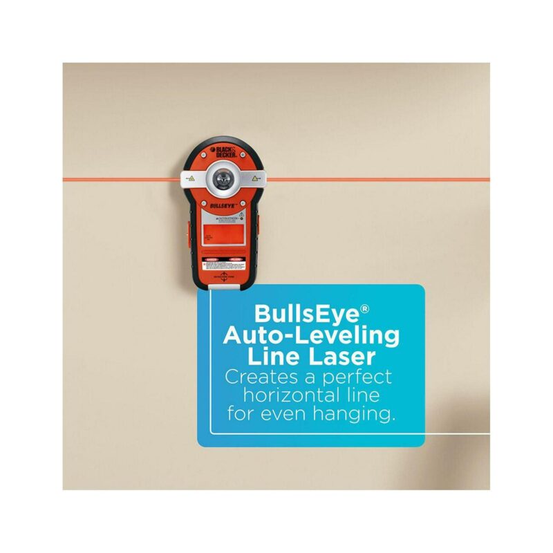 BLACK+DECKER BullsEye Auto-Leveling Laser with Stud Sensor, BDL190S - Image 9