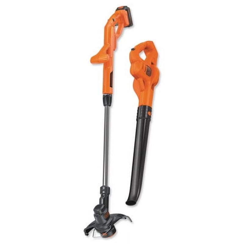 BLACK+DECKER Lithium-Ion Cordless String Trimmer and Leaf Blower Combo Kit, Lightweight and Quiet, LCC221