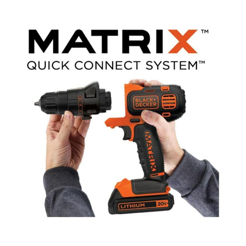 BLACK+DECKERa c BDCDMT120C 20V MAX* MATRIXa c Lithium Cordless Drill - Image 6