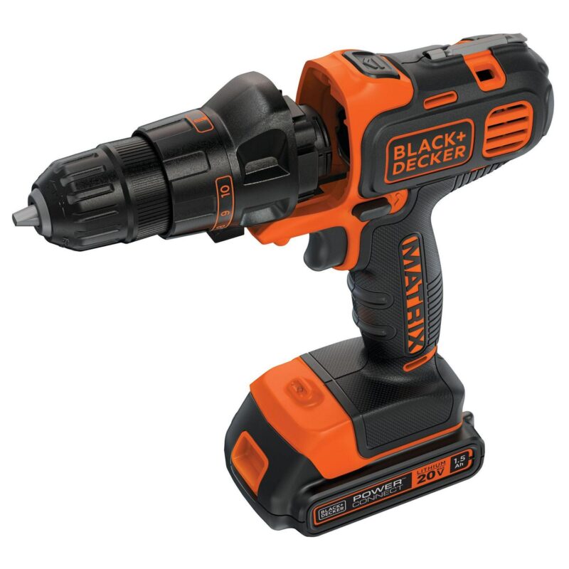 BLACK+DECKERa c BDCDMT120C 20V MAX* MATRIXa c Lithium Cordless Drill - Image 10