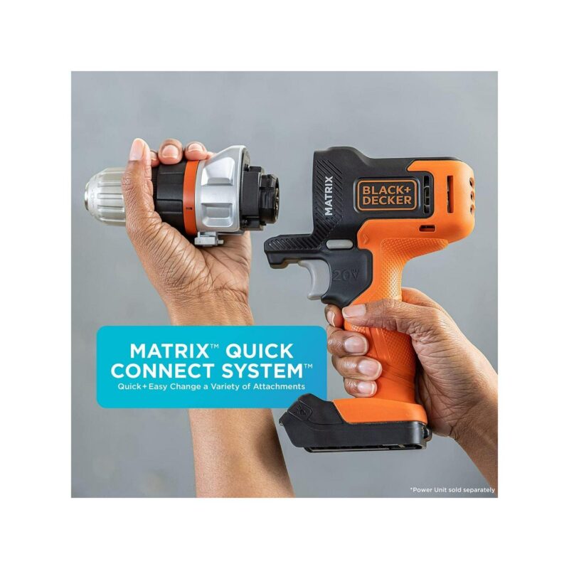 BLACK+DECKERa c BDCDMT120C 20V MAX* MATRIXa c Lithium Cordless Drill - Image 3