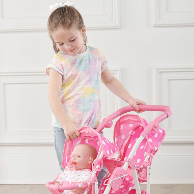 Badger Basket Convertible Double Doll Stroller - Image 4