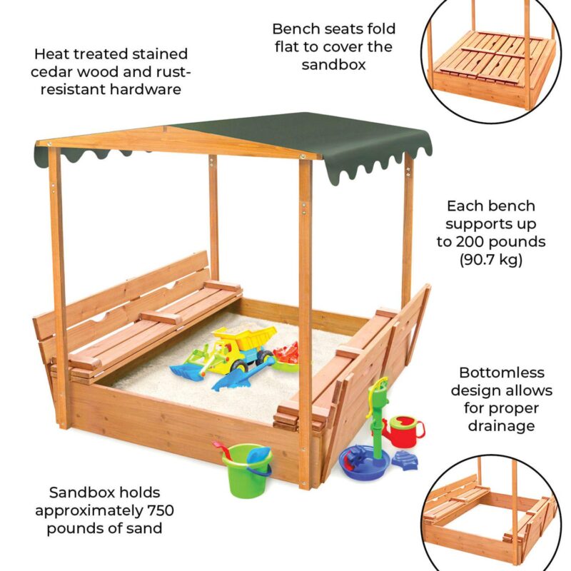 Badger Basket Covered Convertible Sandbox - Image 5