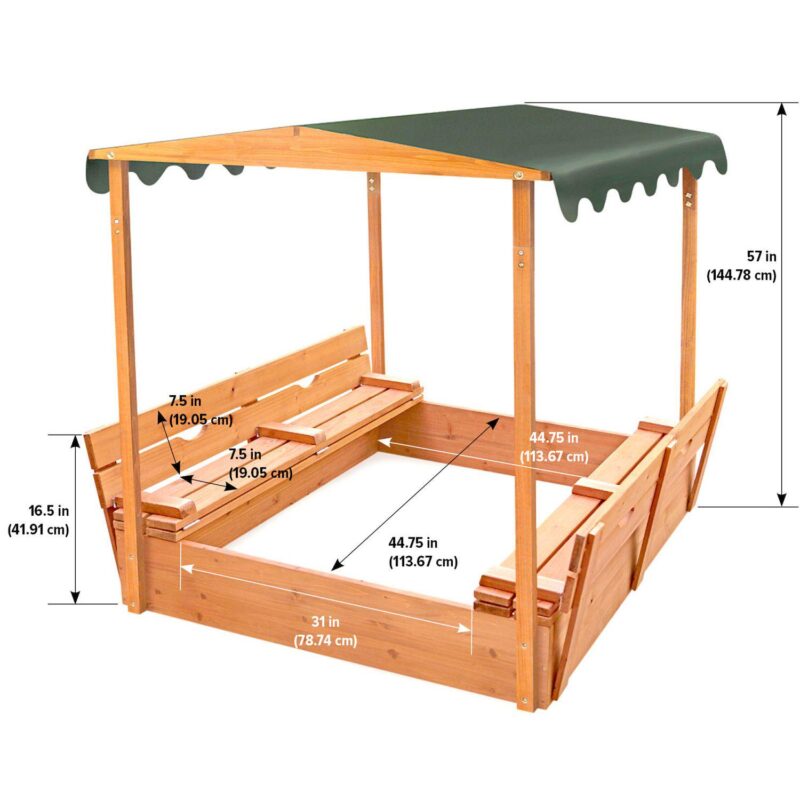 Badger Basket Covered Convertible Sandbox - Image 4