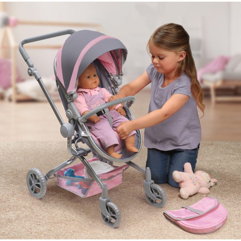 Badger Basket Daydream Multi-Function Single Doll Pram and Stroller - Image 2