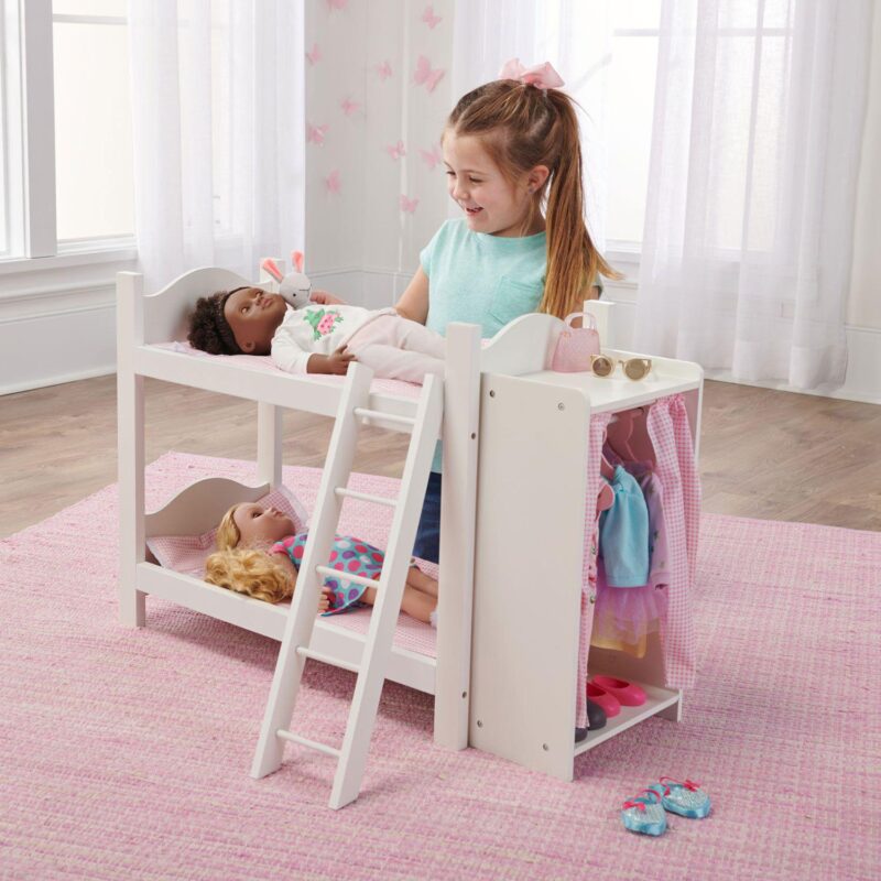Badger Basket Doll Bunk Bed with Storage Armoire - Image 7