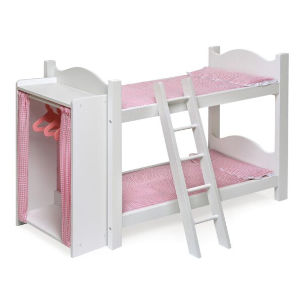 Badger Basket Doll Bunk Bed with Storage Armoire