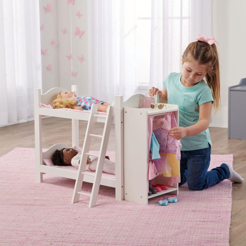 Badger Basket Doll Bunk Bed with Storage Armoire - Image 6