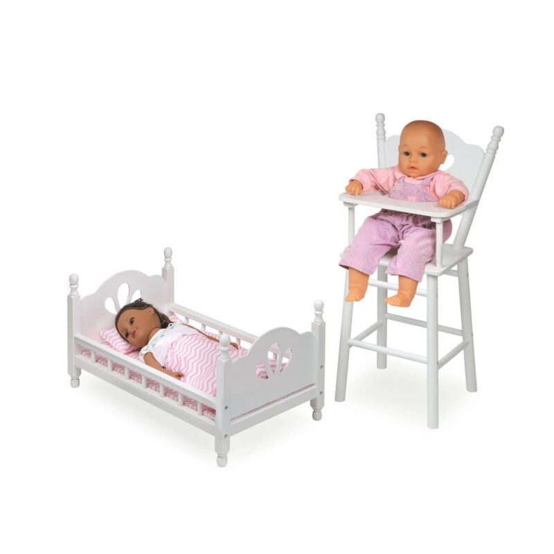 Badger Basket English Country Baby Doll Furniture High Chair/Bed Playset - Image 4