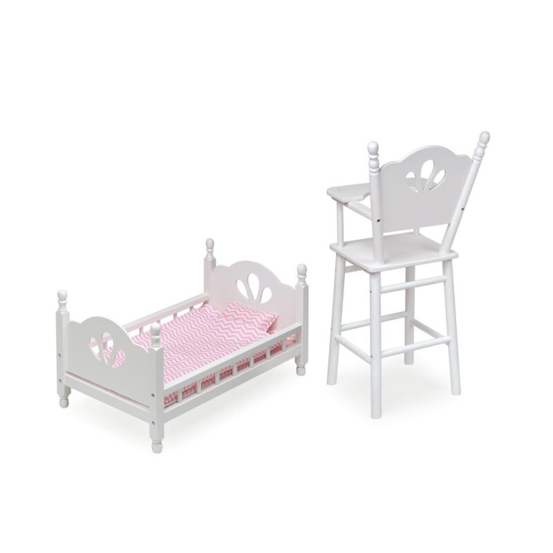 Badger Basket English Country Baby Doll Furniture High Chair/Bed Playset - Image 3