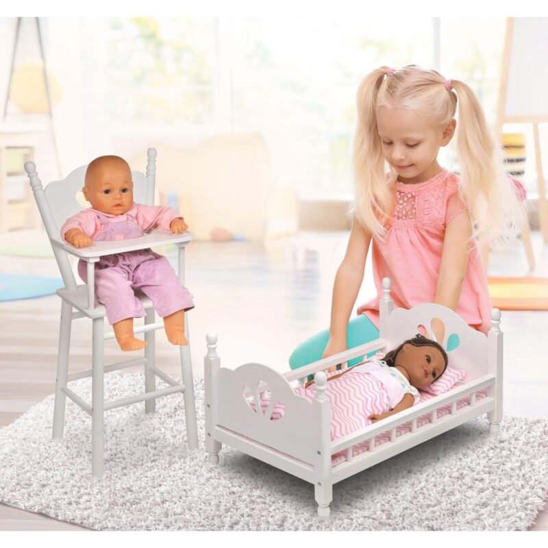 Badger Basket English Country Baby Doll Furniture High Chair/Bed Playset - Image 2