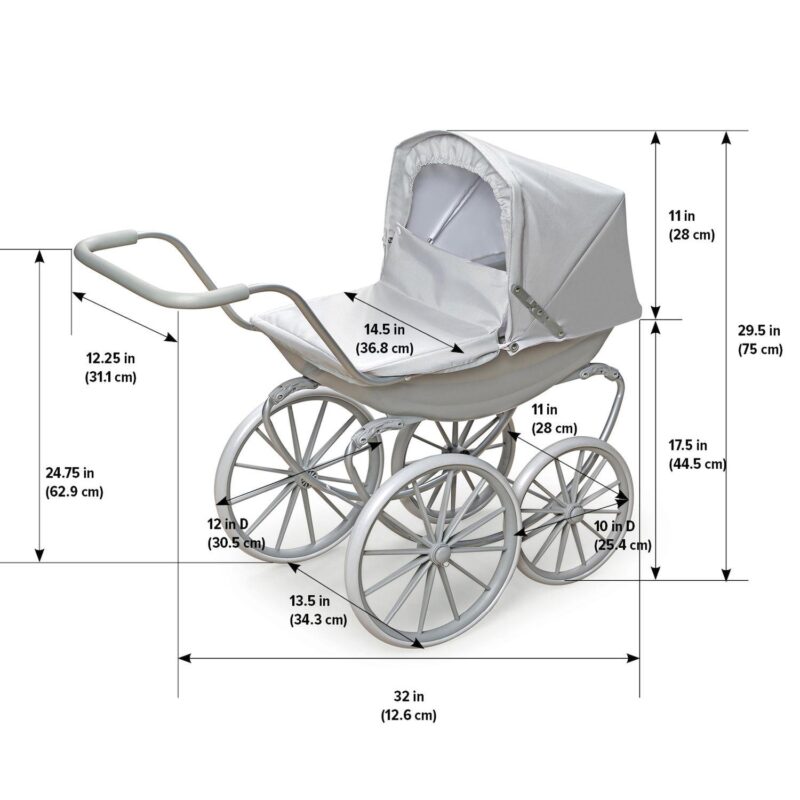Badger Basket Gray London Doll Pram - Image 7