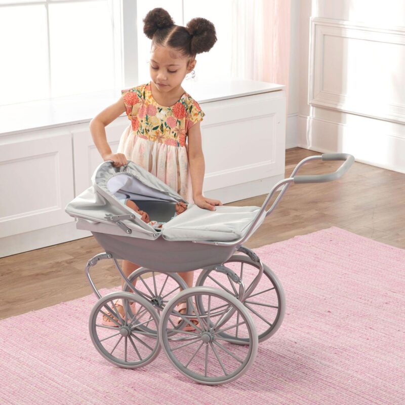 Badger Basket Gray London Doll Pram - Image 9
