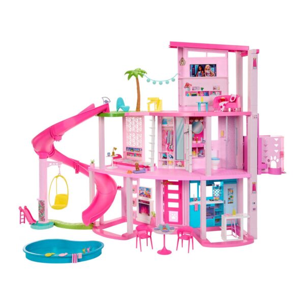 Barbie Dreamhouse Pool Party Doll House with 3 Story Slide