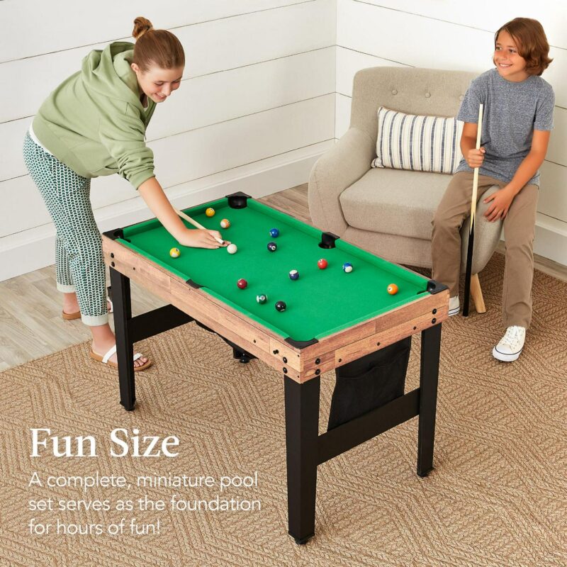 Best Choice Products 13-in-1 Combo Game Table Set w/ Ping Pong, Foosball, Basketball, Hockey, Archery - Natural - Image 6