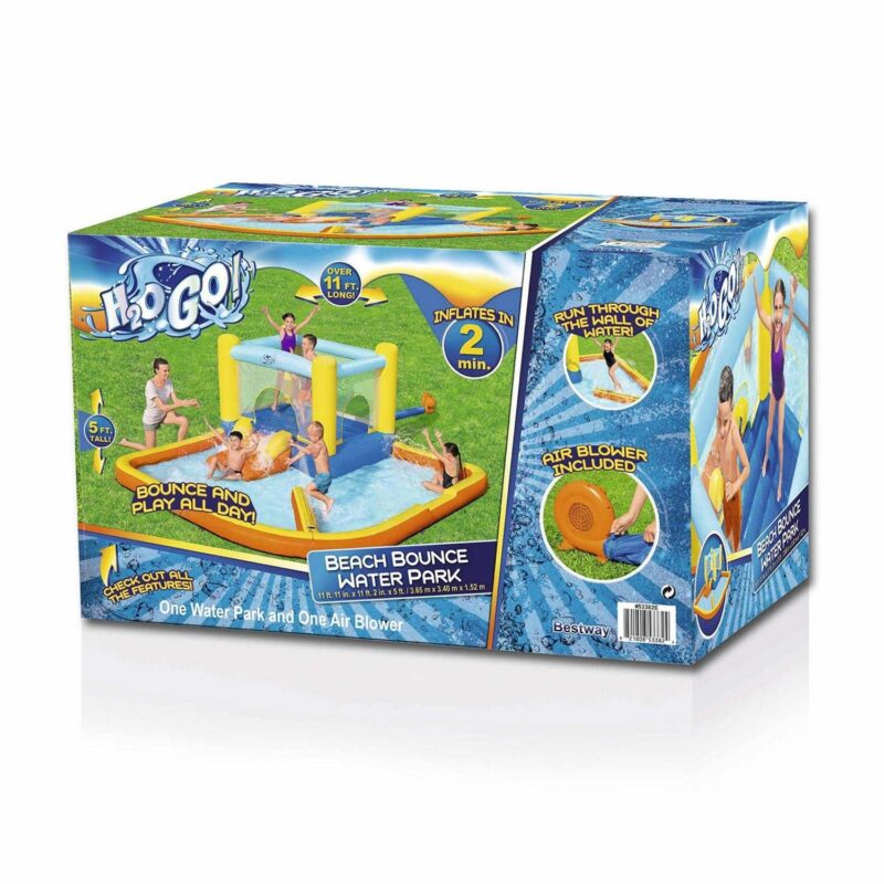 Bestway H2OGO! Beach Bounce House Kids Inflatable Water Park w/ Air Blower - Image 11
