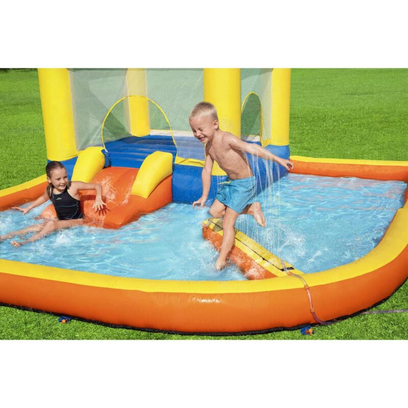 Bestway H2OGO! Beach Bounce House Kids Inflatable Water Park w/ Air Blower - Image 6