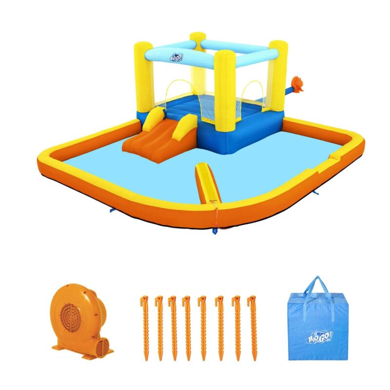 Bestway H2OGO! Beach Bounce House Kids Inflatable Water Park w/ Air Blower