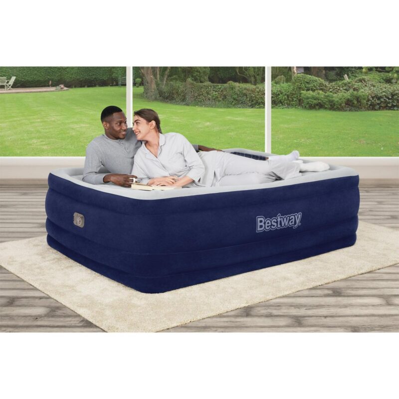 Bestway Tritech Air Mattress Queen 24  with Built-in AC Pump Included and Antimicrobial Coating - Image 4