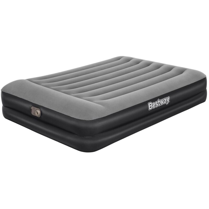 Bestway: Tritech Queen 18  Air Mattress - Built-in AC Pump, Auto Inflation and Deflation, Firm Comfort Level, Antimicrobial, 2 Person Weight Capacity 661 lbs.