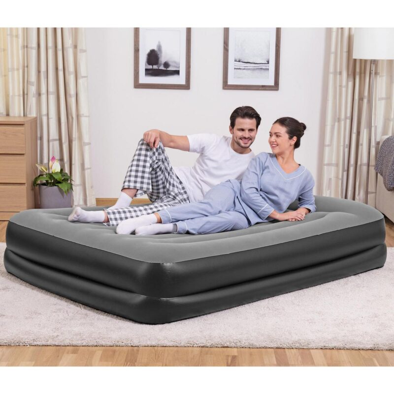 Bestway: Tritech Queen 18  Air Mattress - Built-in AC Pump, Auto Inflation and Deflation, Firm Comfort Level, Antimicrobial, 2 Person Weight Capacity 661 lbs. - Image 5